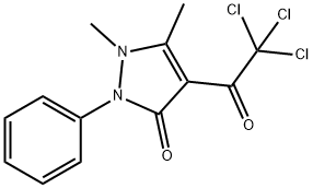 3H-Pyrazol-3-one, 1,2-dihydro-1,5-dimethyl-2-phenyl-4-(2,2,2-trichloroacetyl)- 结构式