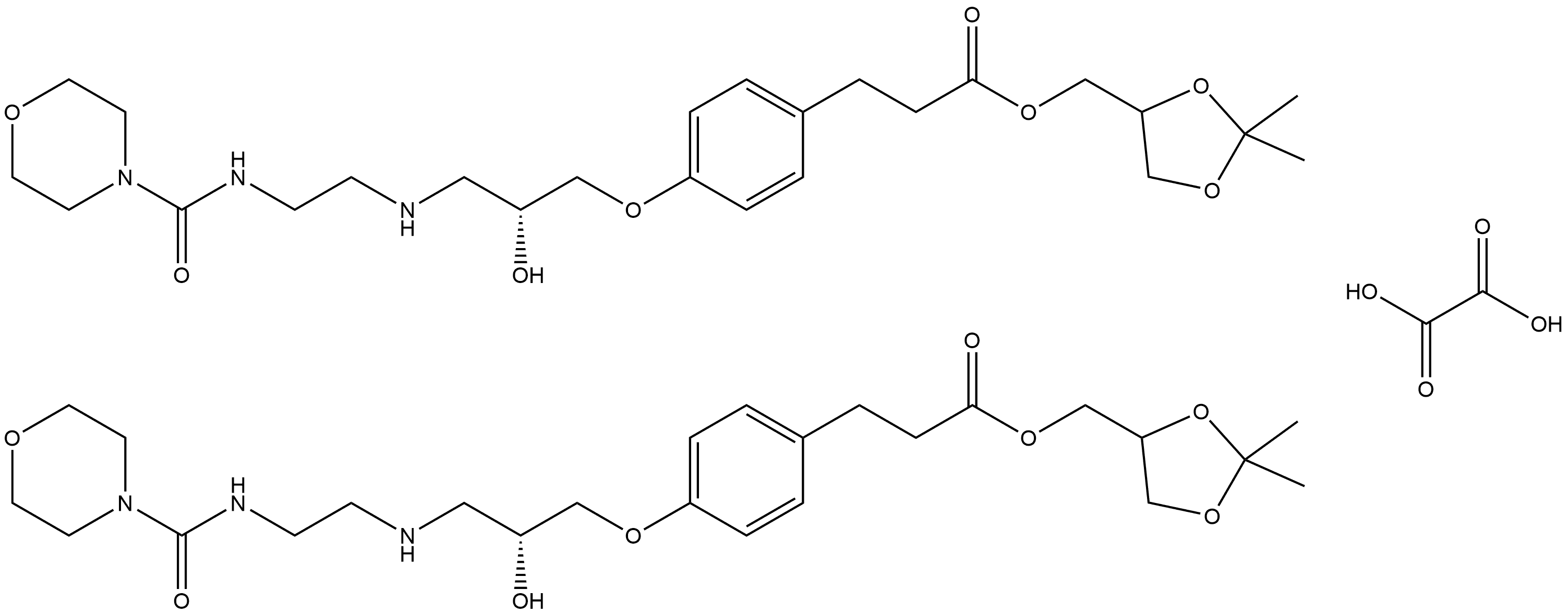 兰地洛尔杂质7半草酸盐 结构式