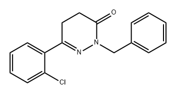3(2H)-Pyridazinone, 6-(2-chlorophenyl)-4,5-dihydro-2-(phenylmethyl)- 结构式