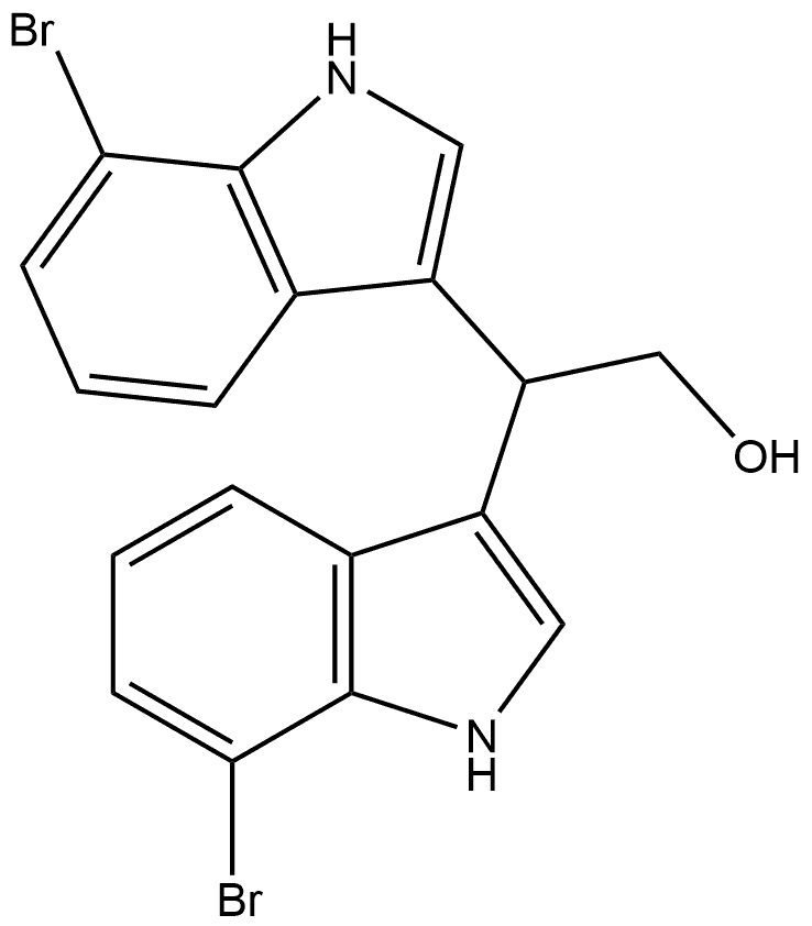 1H-Indole-3-ethanol, 7-bromo-β-(7-bromo-1H-indol-3-yl)- 结构式