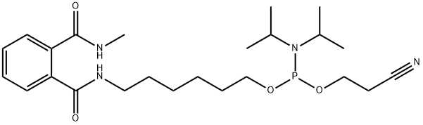 Phosphoramidous acid, N,N-bis(1-methylethyl)-, 2-cyanoethyl 6-[[2-[(methylamino)carbonyl]benzoyl]amino]hexyl ester 结构式