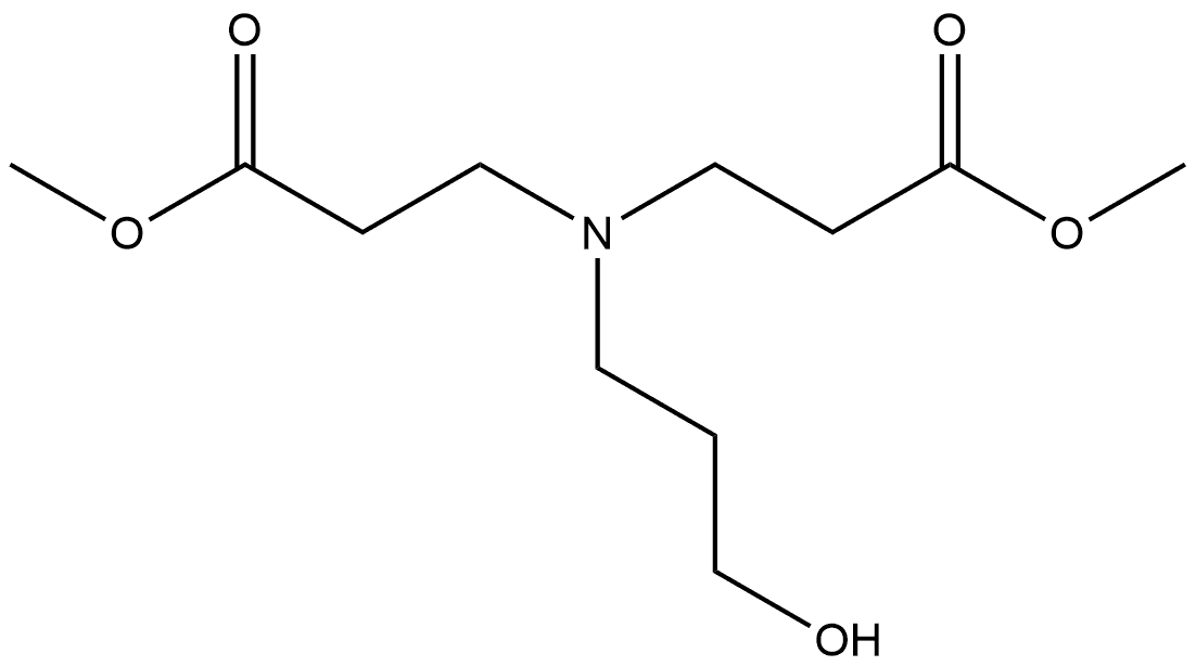 3 - [(3-羟基 - 丙基) - (2-甲氧基羰基 - 乙基) - 氨基] - 丙酸甲酯 结构式