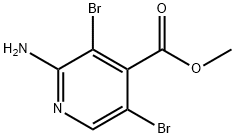 2-氨基-3,5-二溴异烟酸甲酯 结构式