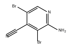 2-氨基-3,5-二溴异烟腈 结构式