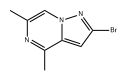 2-溴-4,6-二甲基吡唑并[1,5-A]吡嗪 结构式