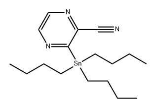 3-(三丁基三苯基)吡嗪-2-碳腈 结构式
