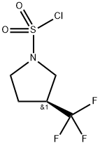 (S)-3-(三氟甲基)吡咯烷-1-磺酰氯 结构式