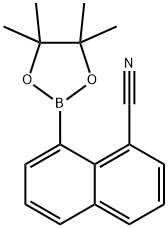 8-(4,4,5,5-四甲基-1,3,2-二氧杂硼烷-2-基)-1-萘甲腈 结构式