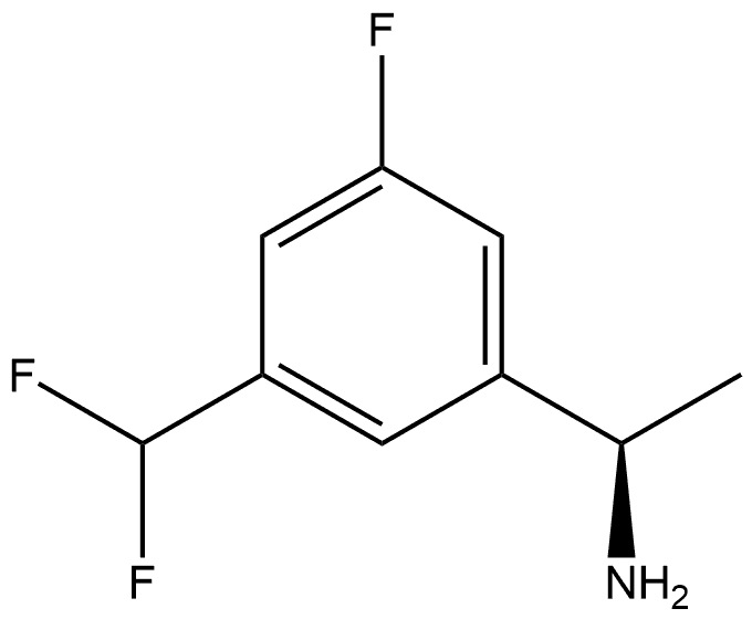 (R)-1-(3-(difluoromethyl)-5-fluorophenyl)ethan-1-amine 结构式