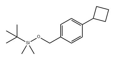 Benzene, 1-cyclobutyl-4-[[[(1,1-dimethylethyl)dimethylsilyl]oxy]methyl]- 结构式