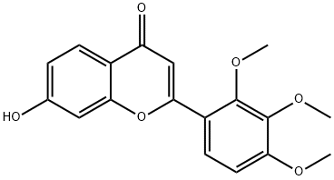 7-Hydroxy-2-(2,3,4-trimethoxyphenyl)-4H-chromen-4-one 结构式