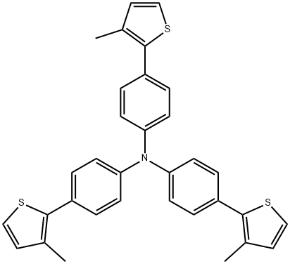 tris(4-(3-methylthiophene-2-yl)phenyl)amine 结构式