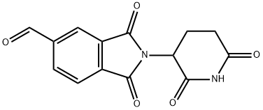 2-(2,6-二氧哌啶-3-基)-1,3-二氧异异吲哚-5-碳醛 结构式