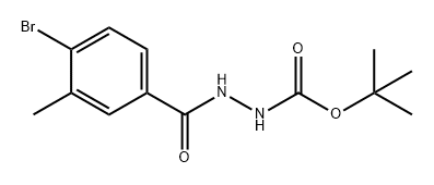 Hydrazinecarboxylic acid, 2-(4-bromo-3-methylbenzoyl)-, 1,1-dimethylethyl ester 结构式