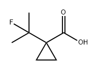 1-(2-氟丙烷-2-基)环丙烷-1-甲酸 结构式
