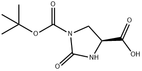 1-(1,1-二甲基乙基)(4S)-2-氧代-1,4-咪唑烷二羧酸酯 结构式