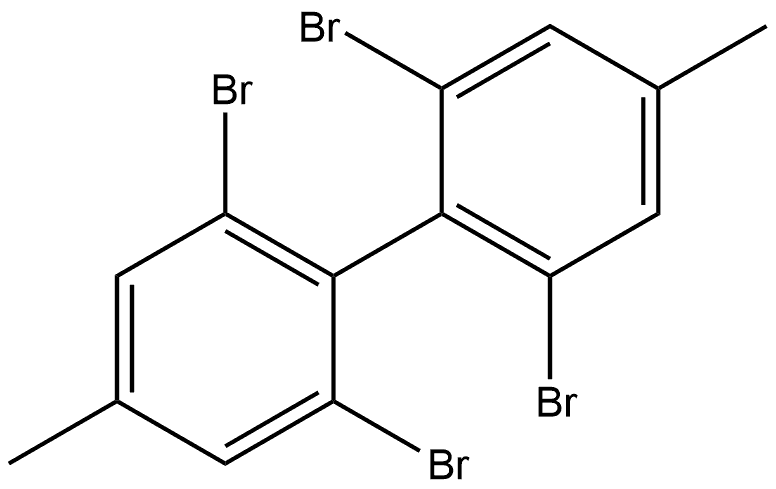 2,2',6,6'-TETRABROMO-4,4'-DIMETHYL-1,1'-BIPHENYL 结构式