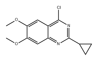 4-氯-2-环丙基-6,7-二甲氧基喹唑啉 结构式