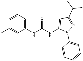 1-(3-异丙基-1-苯基-1H-吡唑-5-基)-3-(间甲苯基)脲 结构式