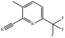 3-甲基-6-(三氟甲基)-2-氰基吡啶 结构式