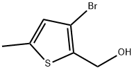 (3-溴-5-甲基噻吩-2-基)甲醇 结构式