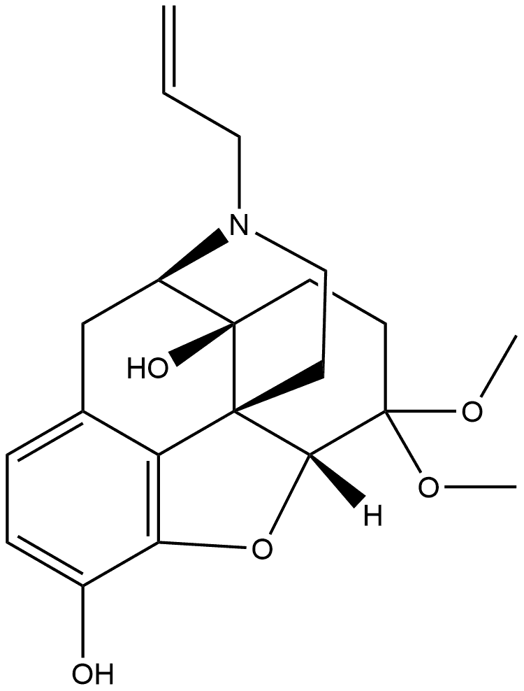 Morphinan-3,14-diol, 4,5-epoxy-6,6-dimethoxy-17-(2-propen-1-yl)-, (5α)- 结构式