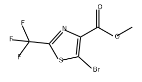 5-溴-2-(三氟甲基)噻唑-4-羧酸甲酯 结构式