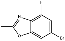6-溴-4-氟-2-甲基苯并噁唑 结构式