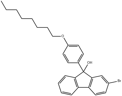 2-溴-9-(4-(辛氧基)苯基)-9H-芴-9-醇 结构式