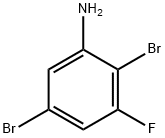 2,5-二溴-3-氟苯胺 结构式