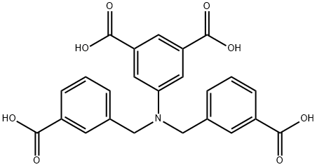 5-(双(3-羧基苄基)氨基)间苯二甲酸 结构式