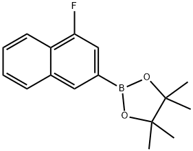 2-(4-氟-2-萘基)-4,4,5,5-四甲基-1,3,2-二氧硼杂环戊烷 结构式