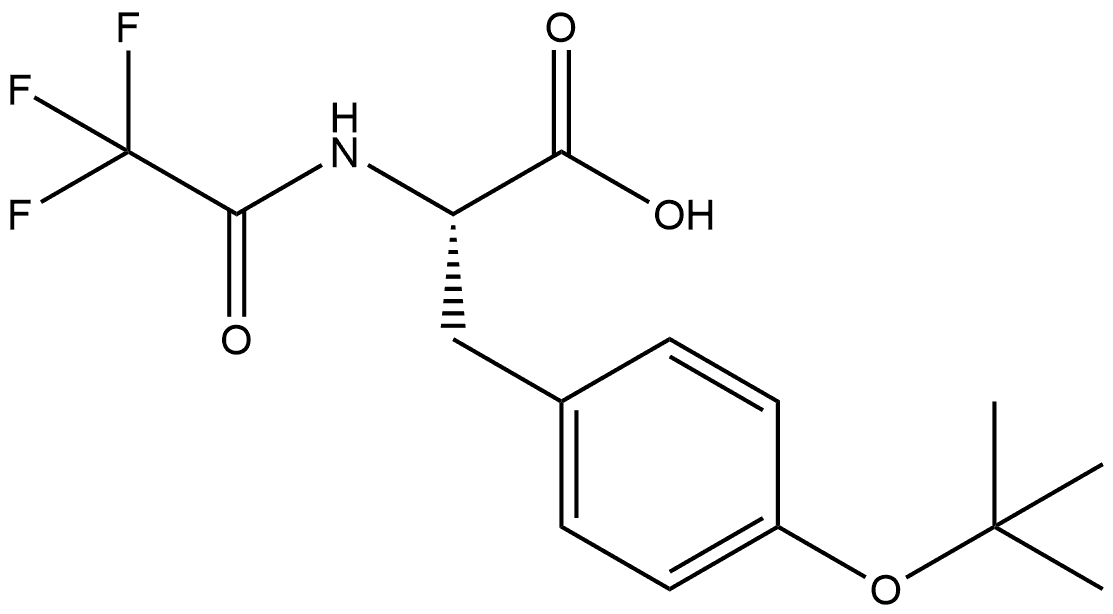 O-(1,1-二甲基乙基)-N-(2,2,2-三氟乙酰基)-L-酪氨酸 结构式