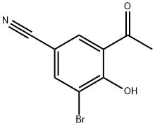 3-Acetyl-5-bromo-4-hydroxybenzonitrile 结构式