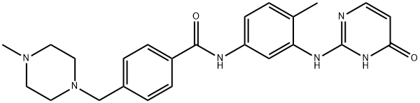 Benzamide, N-[3-[(1,6-dihydro-6-oxo-2-pyrimidinyl)amino]-4-methylphenyl]-4-[(4-methyl-1-piperazinyl)methyl]- 结构式