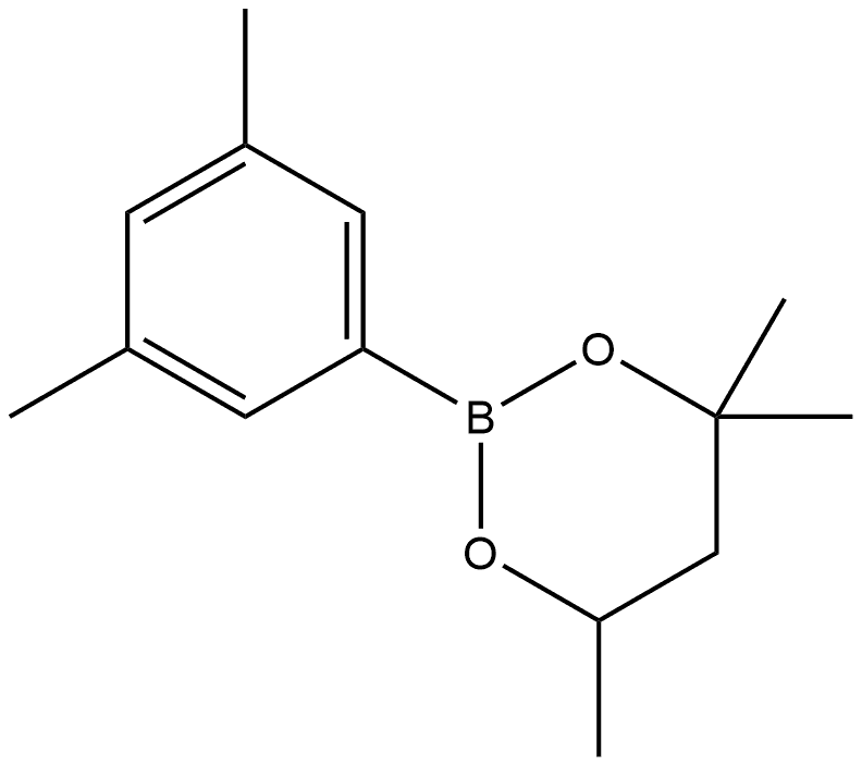 2-(3,5-Dimethylphenyl)-4,4,6-trimethyl-1,3,2-dioxaborinane 结构式