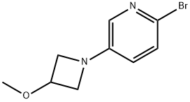 2-Bromo-5-(3-methoxy-1-azetidinyl)pyridine 结构式
