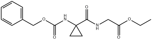 Glycine, N-[[1-[[(phenylmethoxy)carbonyl]amino]cyclopropyl]carbonyl]-, ethyl ester 结构式