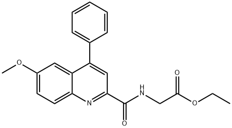 ETHYL (6-METHOXY-4-PHENYLQUINOLINE-2-CARBONYL)GLYCINATE 结构式