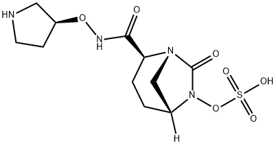 (2S,5R)-7-OXO-2-((((S)-PYRROLIDIN-3-YL)OXY)CARBAMOYL)-1,6-DIAZABICYCLO[3.2.1]OCTAN-6-YL HYDROGEN SUL 结构式