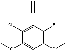 2-氯-3-乙炔基-4-氟-1,5-二甲氧基苯 结构式