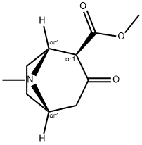 8-Azabicyclo[3.2.1]octane-2-carboxylic acid, 8-methyl-3-oxo-, methyl ester, (1R,2R,5S)-rel- 结构式