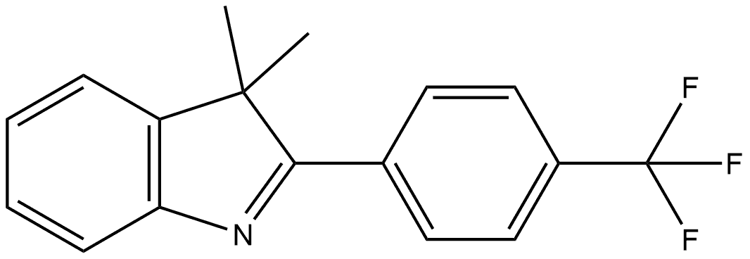 3,3-dimethyl-2-(4-(trifluoromethyl)phenyl)-3h-indole 结构式