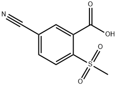 5-氰基-2-(甲磺酰基)苯甲酸 结构式