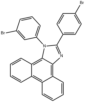 1-(3-溴苯基)-2-(4-溴苯基)-1H-菲并咪唑 结构式