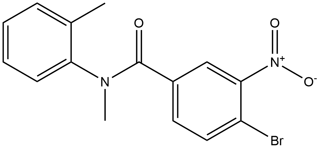 4-bromo-N-methyl-3-nitro-N-(o-tolyl)benzamide 结构式