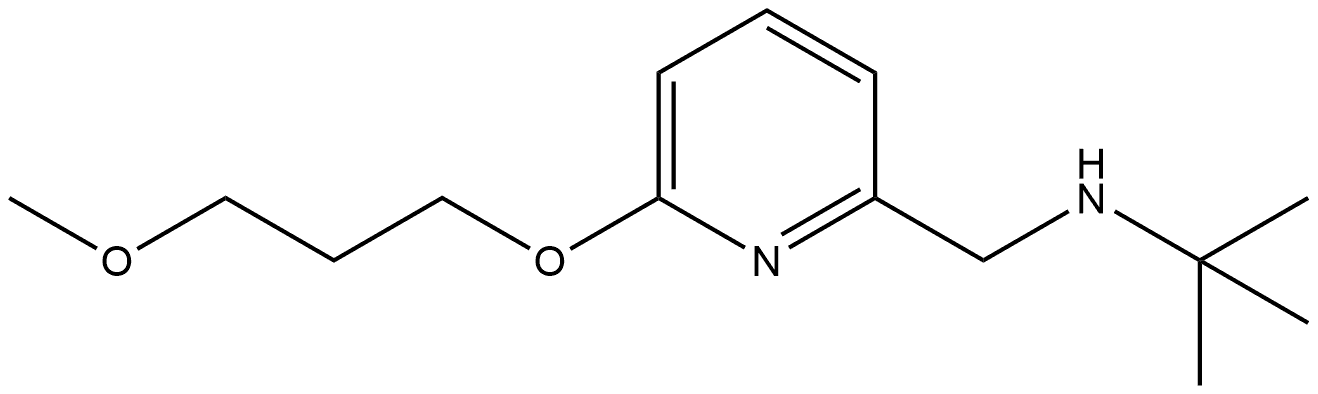 N-(1,1-Dimethylethyl)-6-(3-methoxypropoxy)-2-pyridinemethanamine 结构式