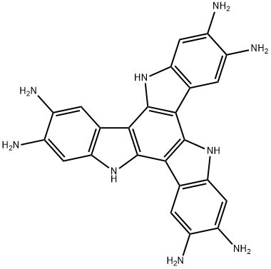 5H-DIINDOLO[3,2-A:3',2'-C]CARBAZOLE-2,3,7,8,12,13-HEXAMINE, 10,15-DIHYDRO- 结构式