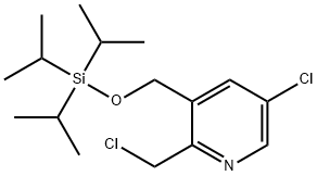 PYRIDINE, 5-CHLORO-2-(CHLOROMETHYL)-3-[[[TRIS(1-METHYLETHYL)SILYL]OXY]METHYL]- 结构式