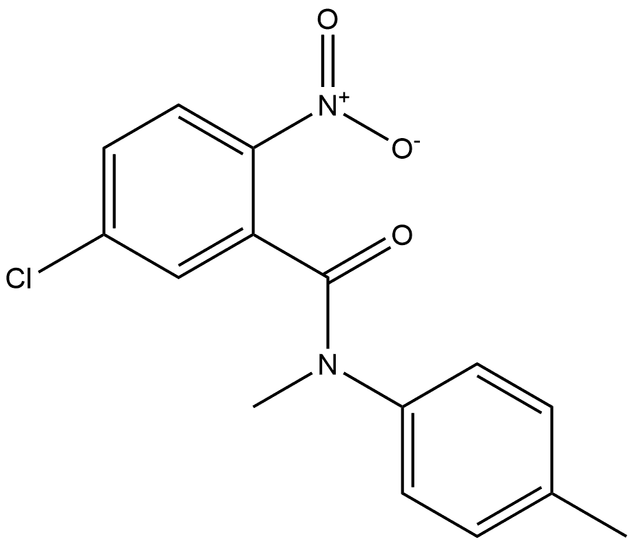 5-chloro-N-methyl-2-nitro-N-(p-tolyl)benzamide 结构式